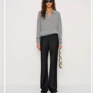 Reformation Gale Satin Mid Rise Bias Pant